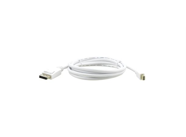 Kramer MiniDP > DP Kabel -  0,9 m 21.6 Gbps DisplayPort 1.2 Hvit 